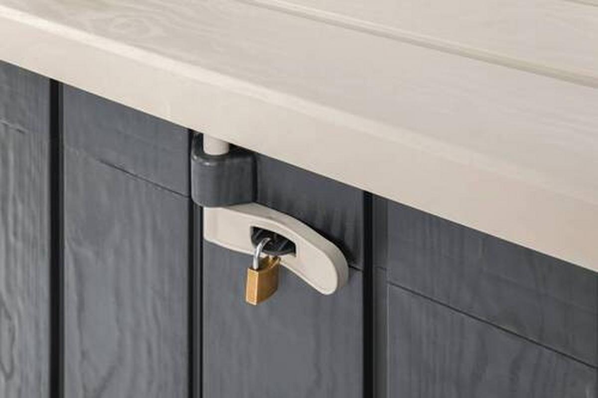 Geräteschrank Store Away Anthrazit/Hellgrau versperrbar - Anthrazit/Hellgrau, Basics, Kunststoff (129,5/111/74,5cm)