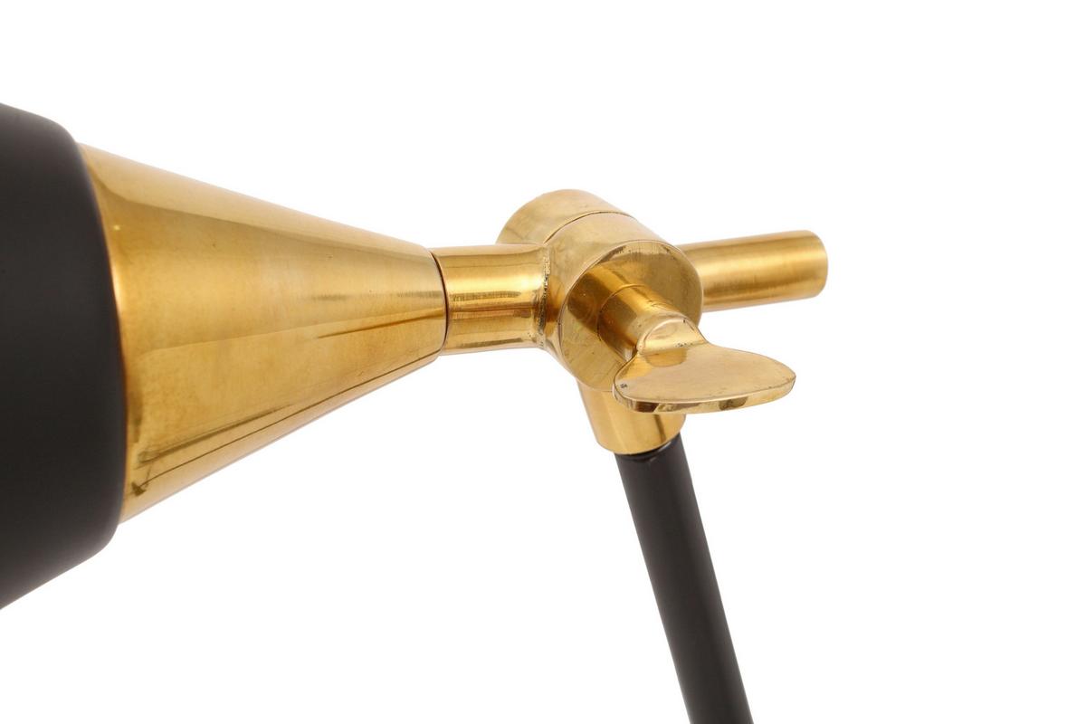 STEHLEUCHTE Schwarz/Gold, E27, 25W - Goldfarben/Schwarz, Design, Kunststoff/Stein (23/76/32cm) - Kayoom