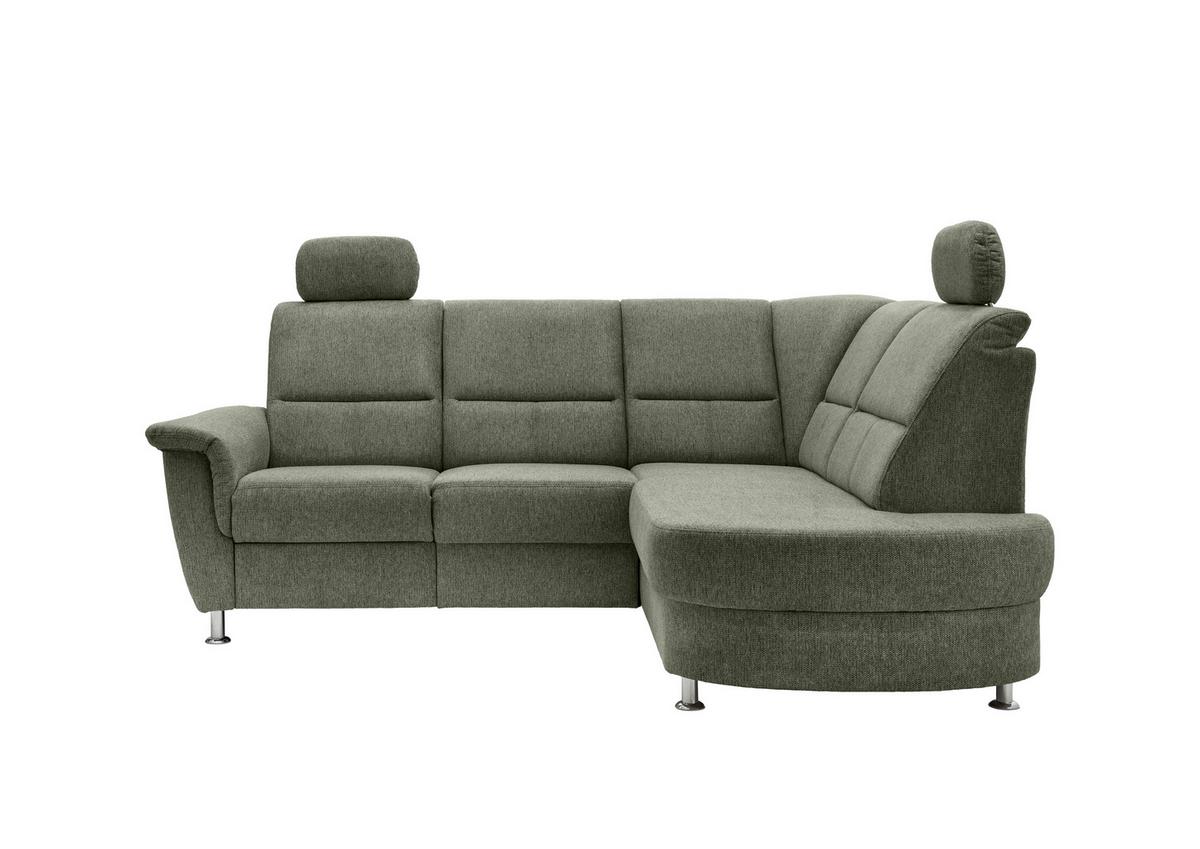Ecksofa Mit Stauraum Parole Grün Chenille - Chromfarben/Grün, KONVENTIONELL, Textil (231/184cm) - Livetastic