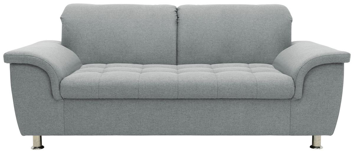 2-Sitzer-Sofa Franzi Armlehnen Mintgrün Webstoff - Chromfarben/Mintgrün, KONVENTIONELL, Textil (190/81/97cm) - MID.YOU
