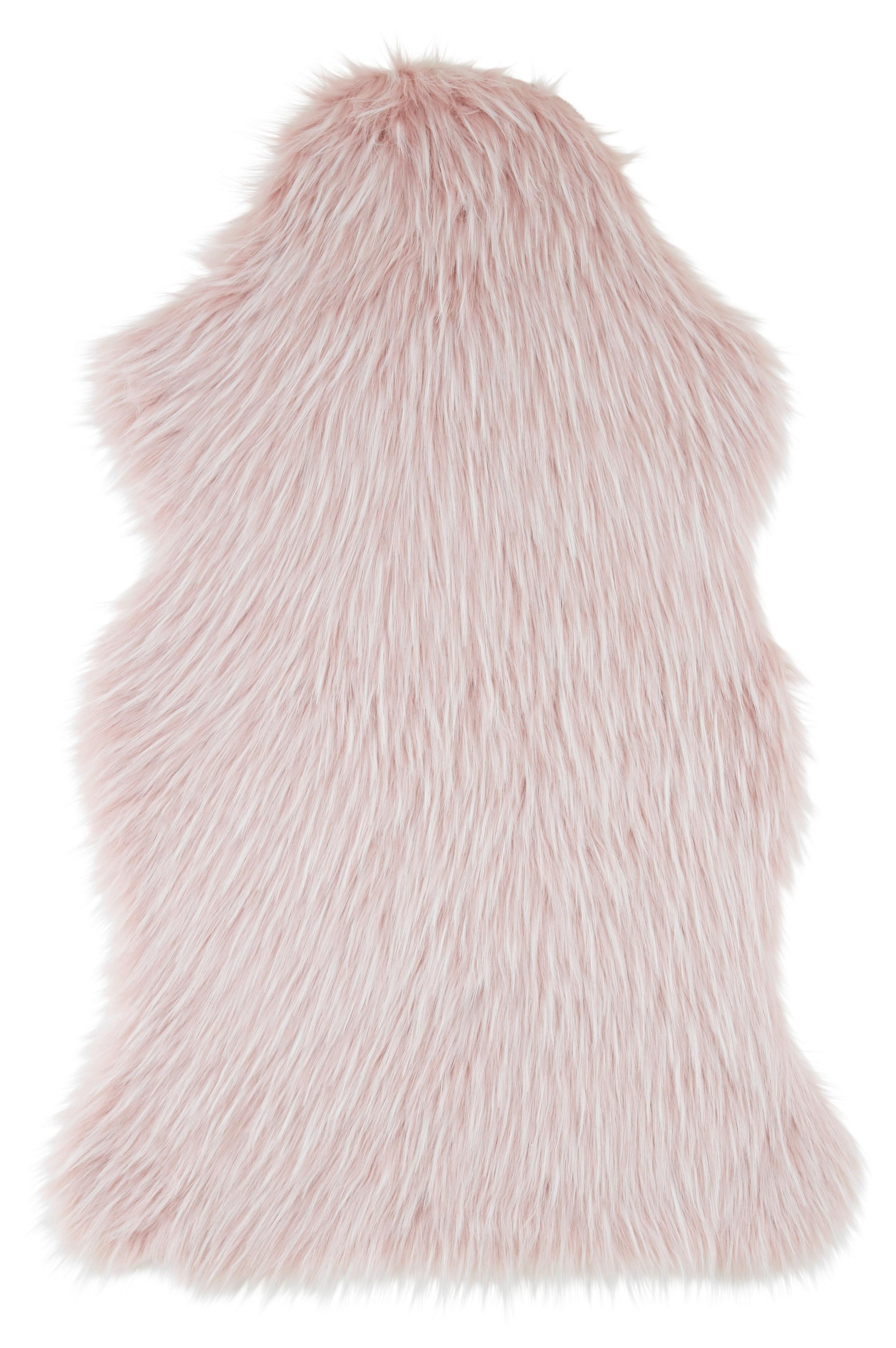 Umelá Kožušina Marina, 90/60cm, Ružová - biela/ružová, textil/kožušina (60/90cm) - Modern Living