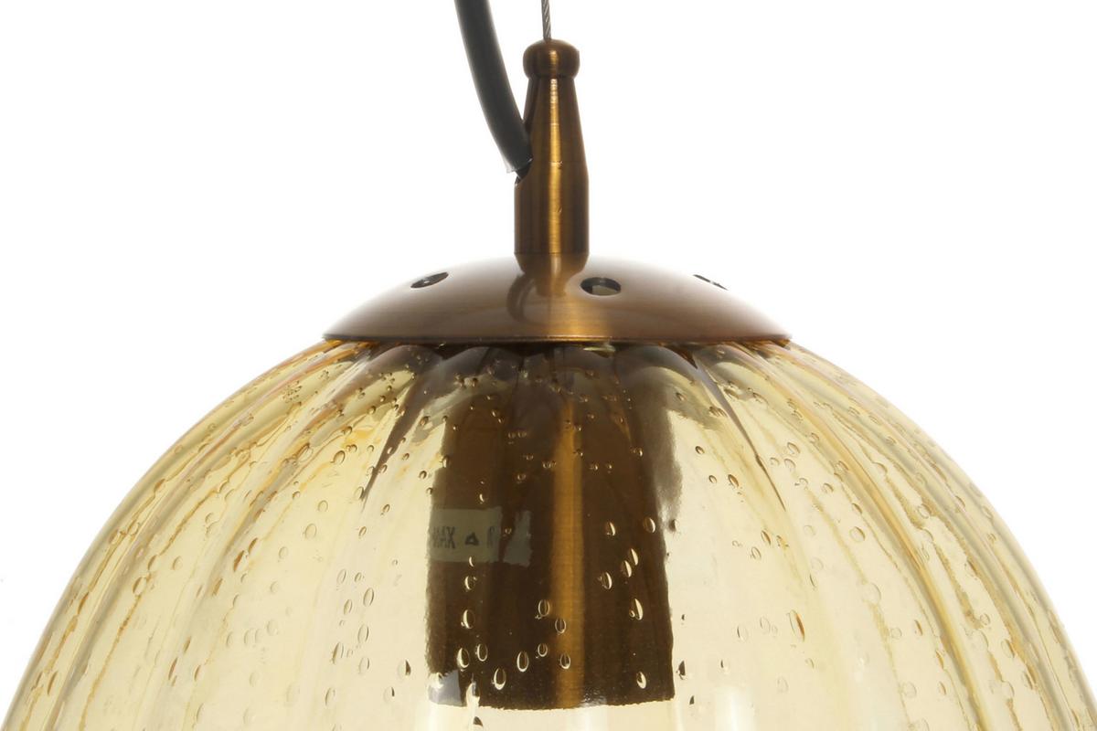 Hängeleuchte Virgina 125 Bernsteinfarben B: 23 Cm - Bernsteinfarben, Basics, Glas/Metall (23/23/36cm) - Kayoom