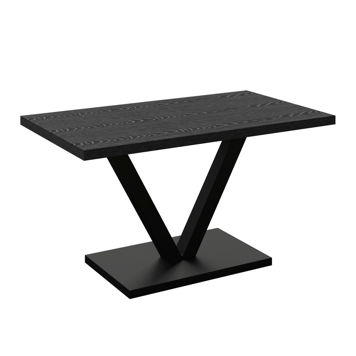 JEDÁLENSKÝ STÔL LOCA - čierna, Modern, kov/drevo (140/76/80cm) - Bessagi Home