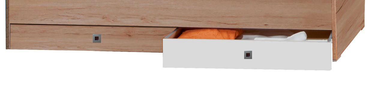 Ágyneműtartó Cariba 100/16cm - tölgyfa színű/fehér, Design, műanyag/faalapú anyag (100/16/60cm) - MID.YOU