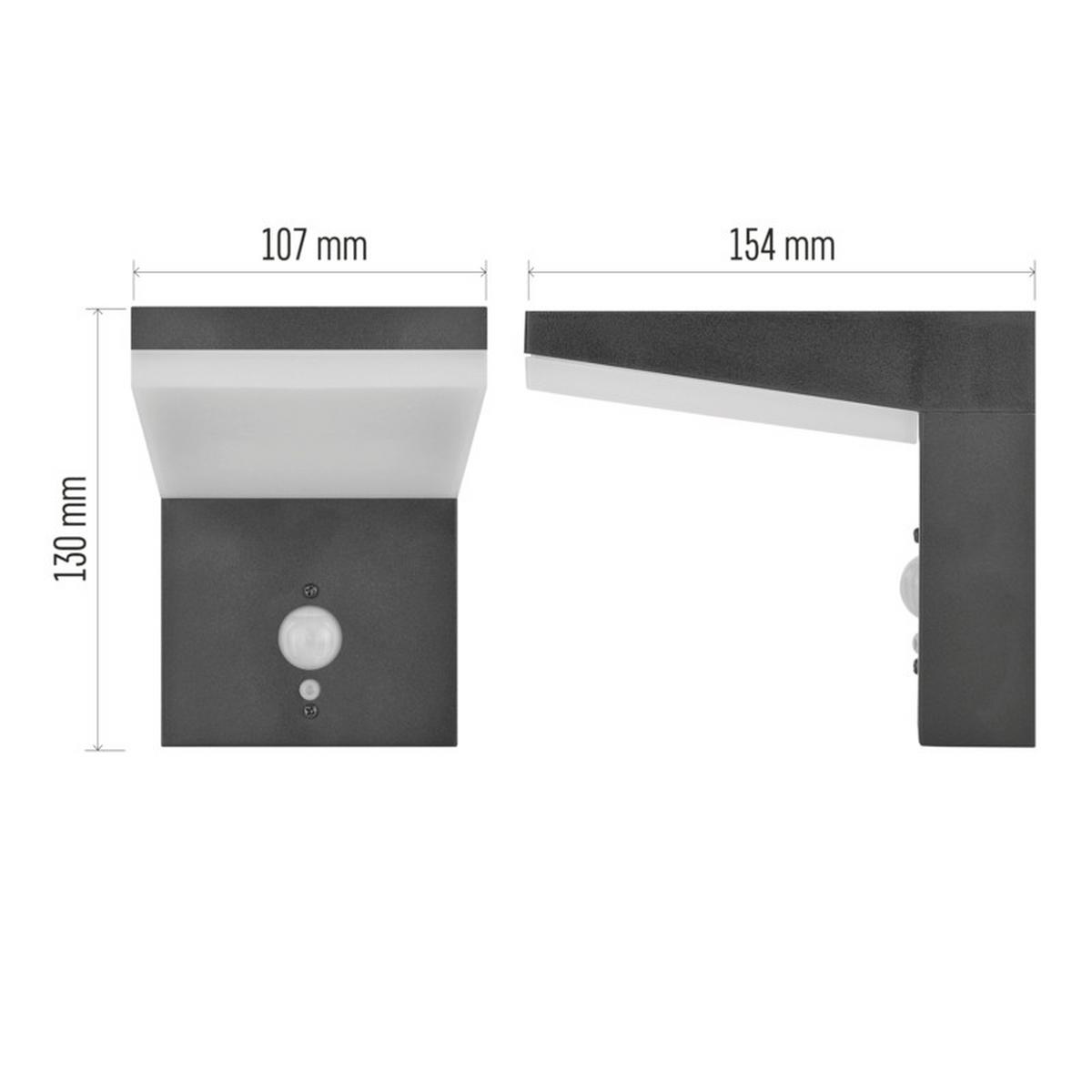 VONKAJŠIE LED SVIETIDLO VEREA - čierna, Modern, kov/plast