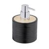 Seifenspender Lyon Schwarz B: 8,7 cm - Schwarz, Trend, Naturmaterialien/Kunststoff (8,7/12,5/8,7cm)