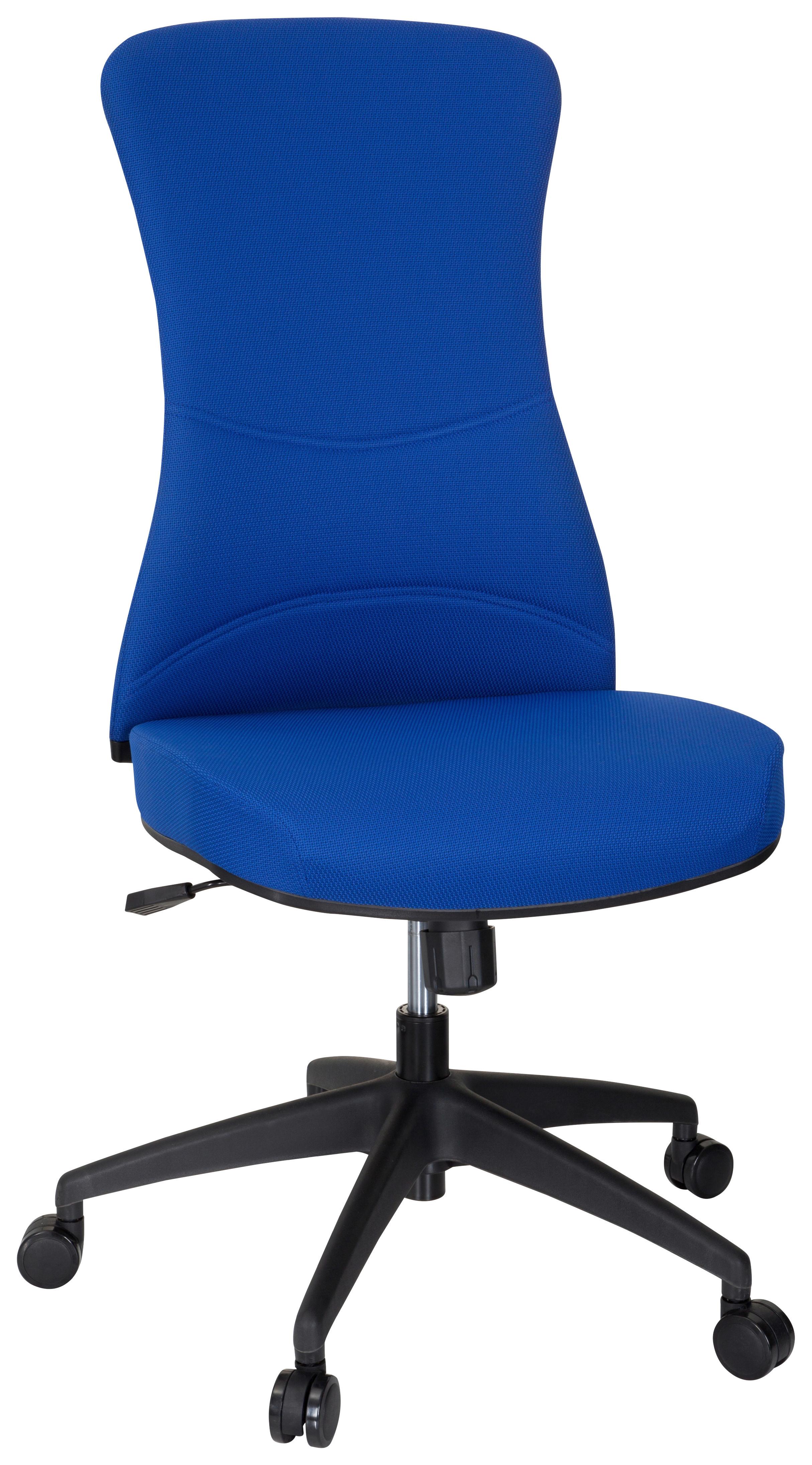 Drehstuhl Office Xt Höhenverstellba Blau Bis 120kg - Blau/Schwarz, MODERN, Kunststoff/Textil (54/116/65cm) - MID.YOU
