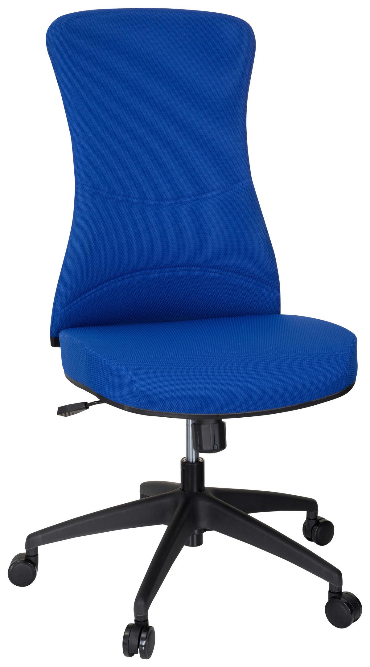 Drehstuhl Office Xt Höhenverstellba Blau Bis 120kg - Blau/Schwarz, MODERN, Kunststoff/Textil (54/116/65cm) - MID.YOU