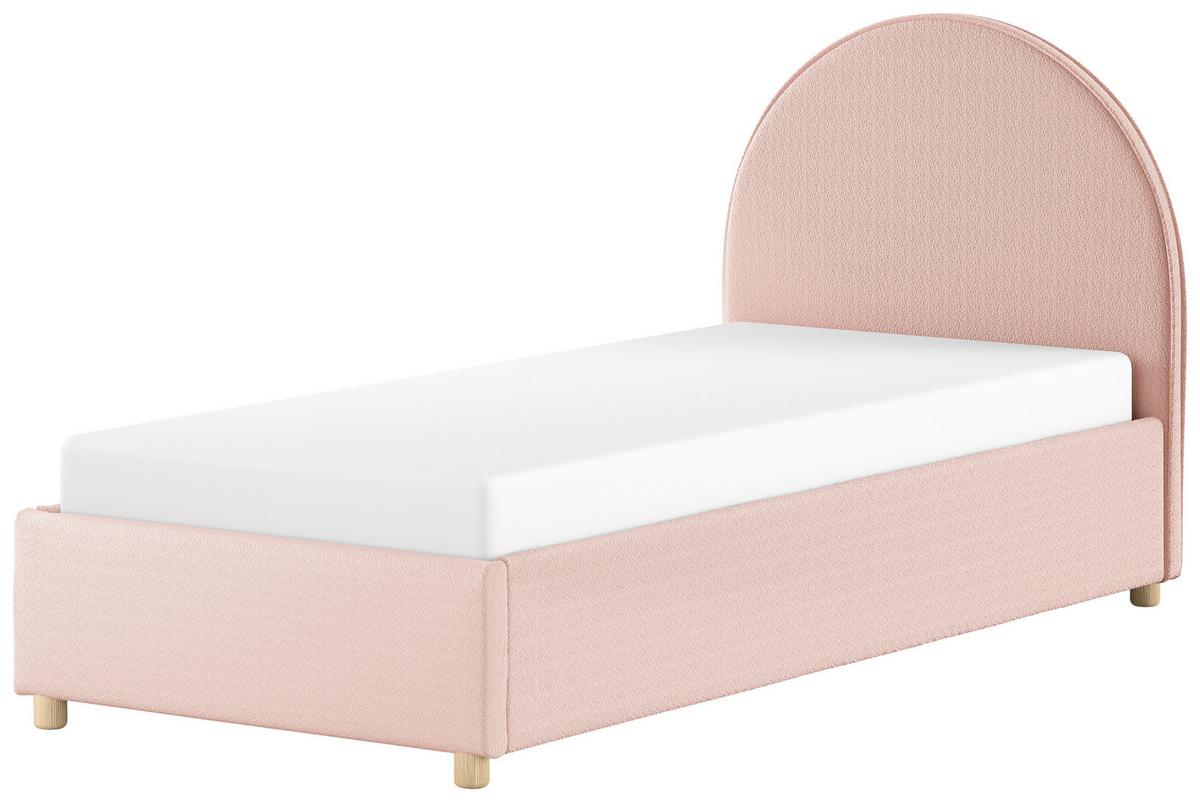KINDER-/JUNIORBETT Moon Rosa 90x200cm - Rosa/Naturfarben, ROMANTIK / LANDHAUS, Holz/Textil (90/200cm) - Vipack