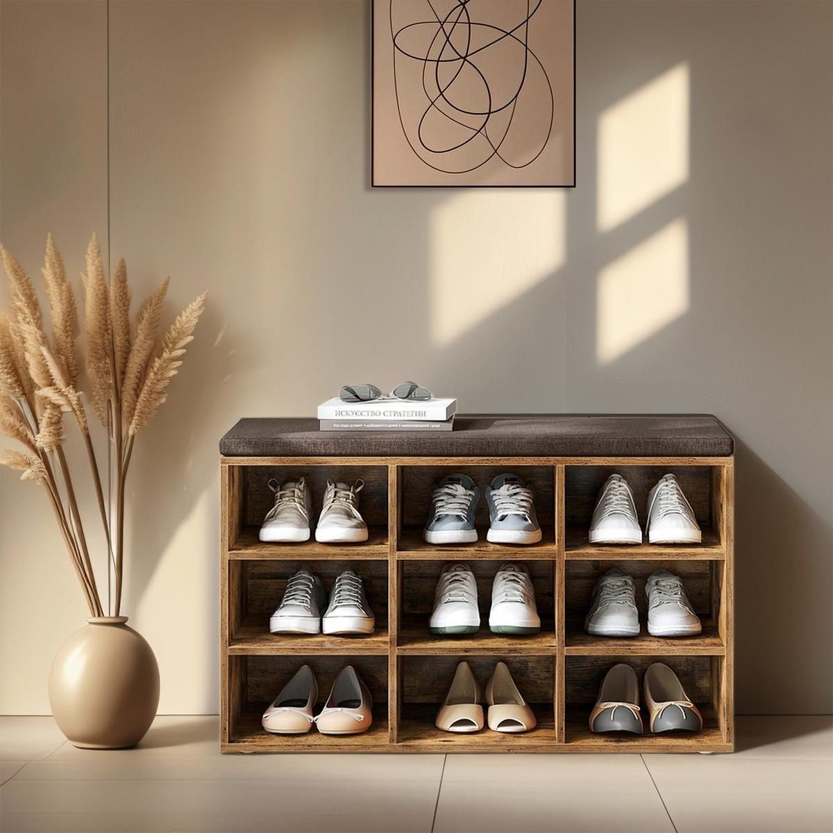 Schuhbank Dunkelbraun B: 78,5 Cm - Dunkelbraun, Trend, Holzwerkstoff (78,5/48/30,3cm) - MID.YOU