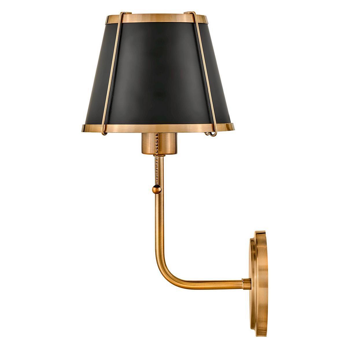 Falilámpa Hk-Clarke1-Br-Bk - fekete/aranyszínű, Konventionell, fém (40/18,4/22,2cm) - Elstead Lighting