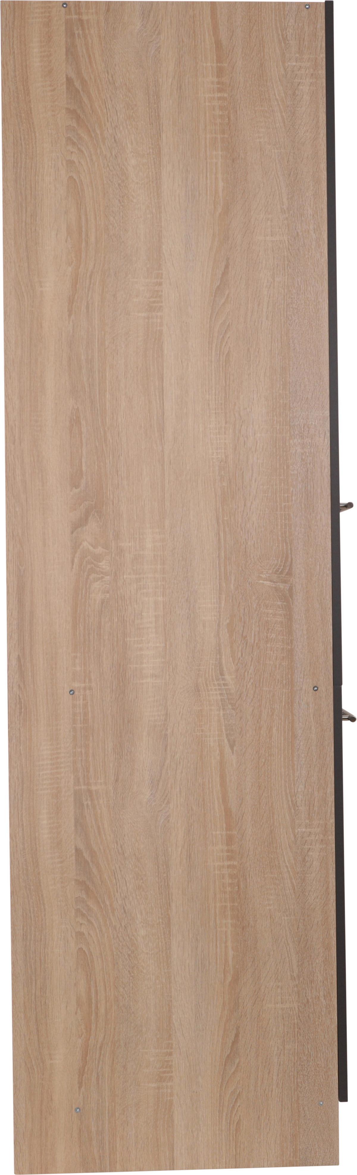 Apothekerschrank Merle Grau, Eiche Dekor B:30cm - Eichefarben/Grau, Basics, Holzwerkstoff (30/200/60cm) - Respekta