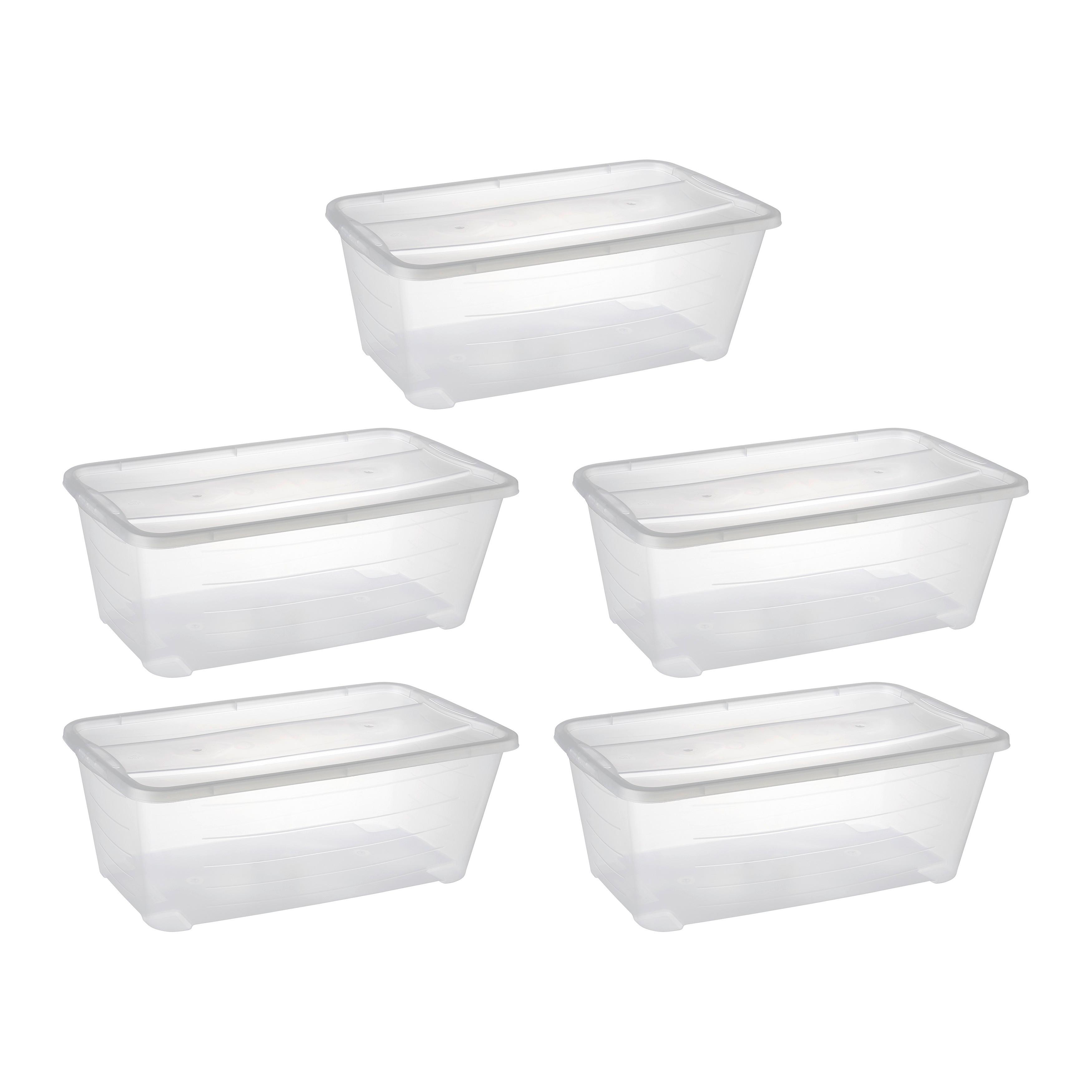 Sada úložných boxov SHOES - číra, Konventionell, plast (35/20/17,2cm) - Mömax