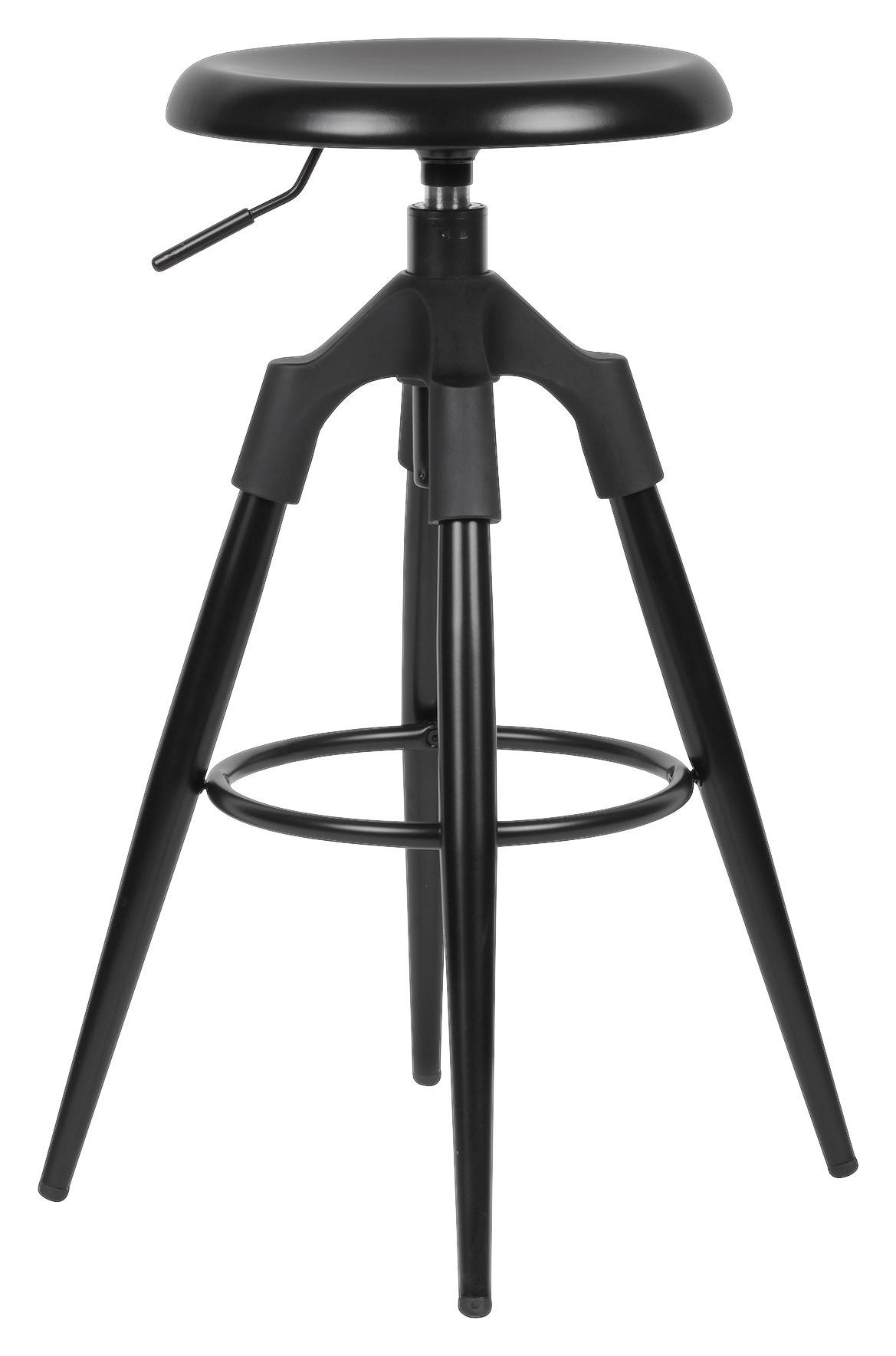 Barová židle černá - černá, Trend, kov (53/72/53cm) - MID.YOU