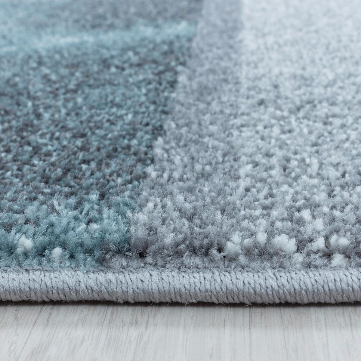 Webteppich Blau/Grau Naturfaser Ottawa 140x200 cm - Blau, Design, Textil (140/200cm)