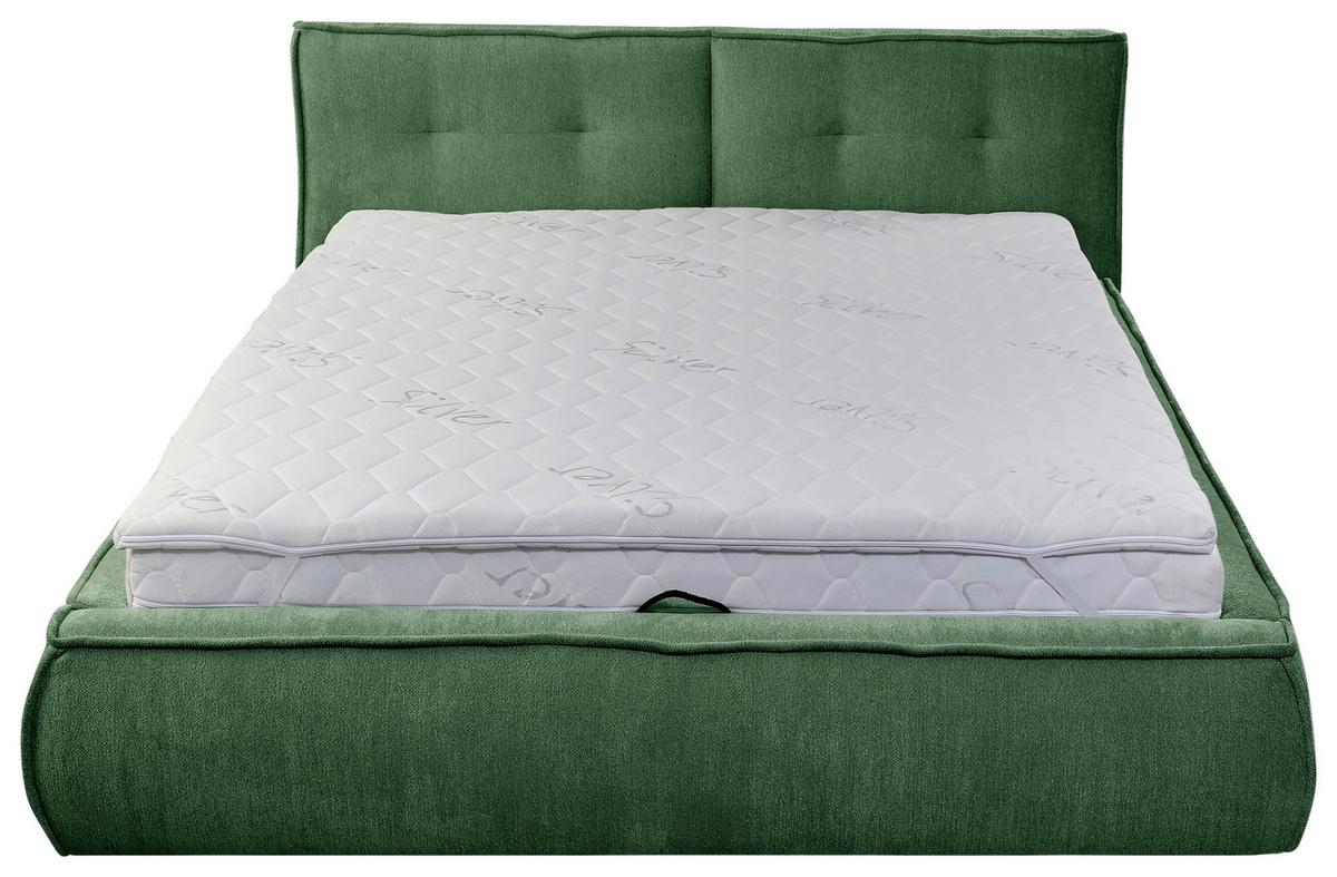 Polsterbett Mit Lattenrost Lacjo Grün 180x200 Cm - Beige/Schwarz, LIFESTYLE, Holz/Holzwerkstoff (180/200cm) - Livetastic