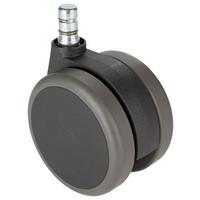 Bürostuhlrollen Rolo No-Noise Schwarz Ø 7,5 cm 5er-Set - Schwarz/Grau, Basics, Kunststoff/Metall (5,2/8,3/7,5cm) - MID.YOU