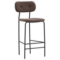 Barhocker-Set Ralf - Braun, Design, Textil/Metall (47/105/49cm) - Livetastic