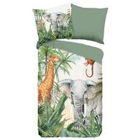 Jugendbettwäsche Jungle Multicolor 135x200 cm - Multicolor, Natur, Textil (135/200cm)