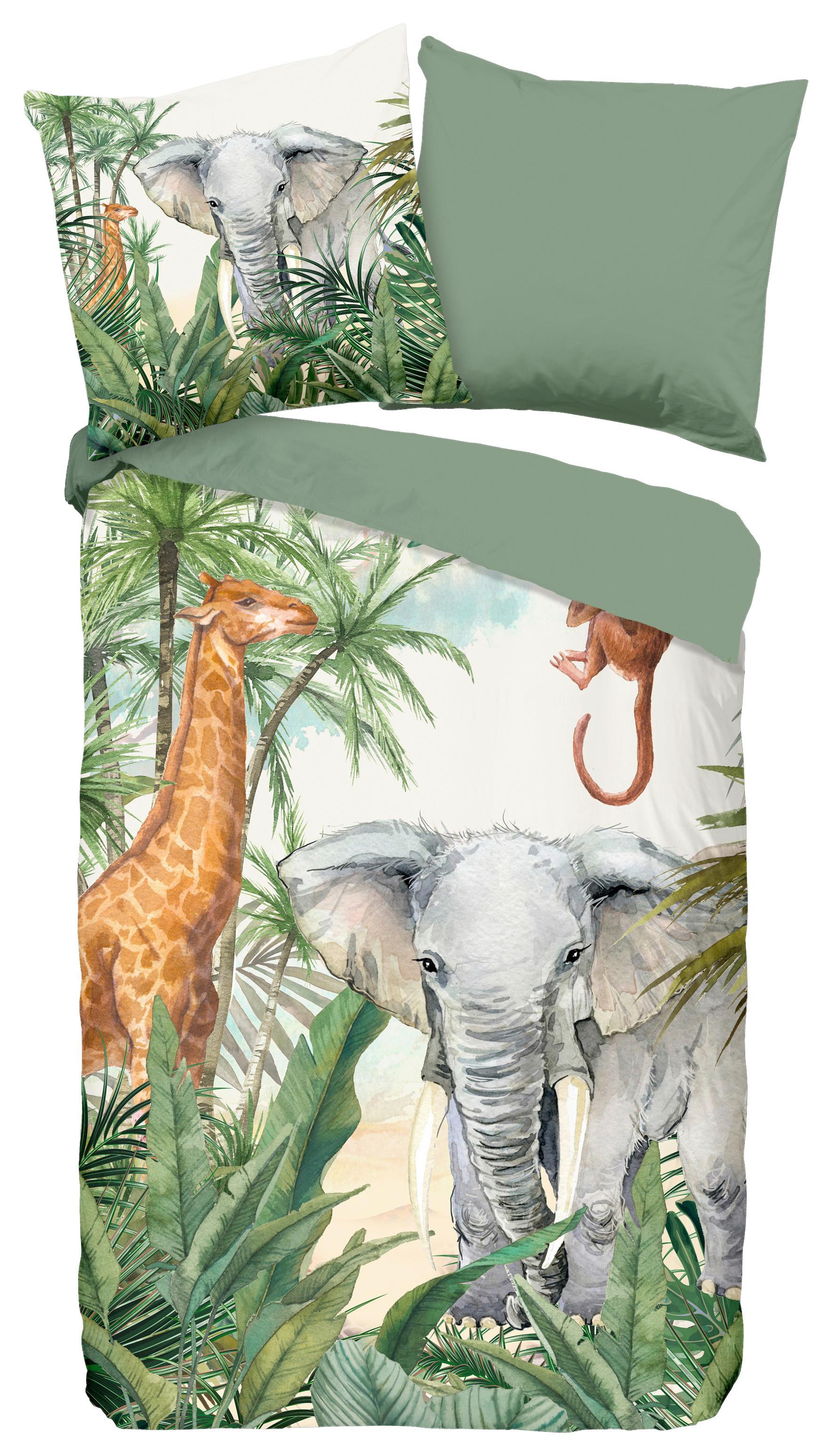 Jugendbettwäsche Jungle Multicolor 135x200 cm