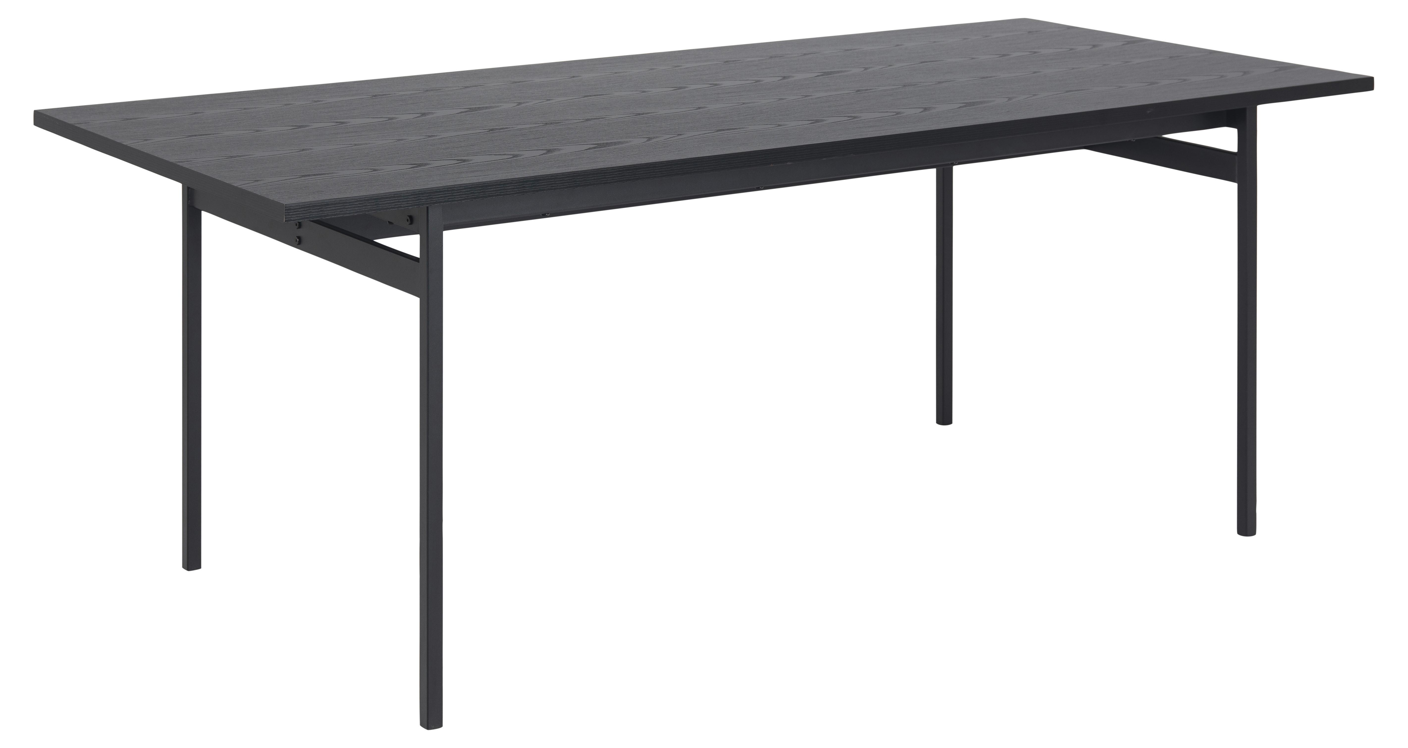 Jedálenský stôl ANGUS 200x90 - čierna, Konventionell, kov/kompozitné drevo (200/74/90cm) - Lomoco