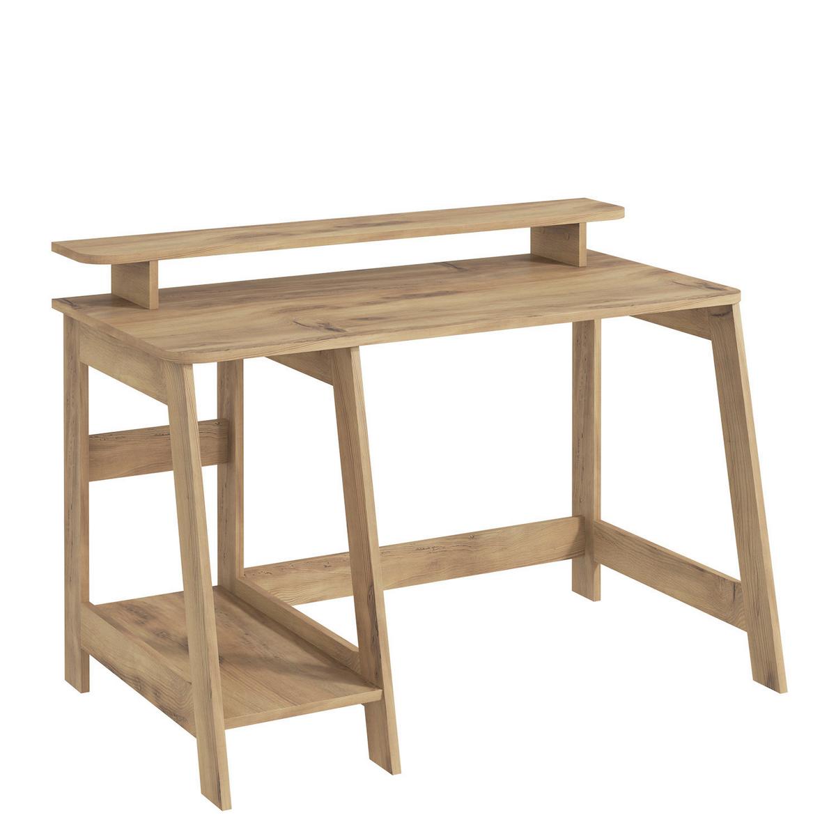 Schreibtisch Country Nussbaum Dekor L:120cm - Nussbaumfarben, Design, Holzwerkstoff (120/60/73cm) - Livetastic