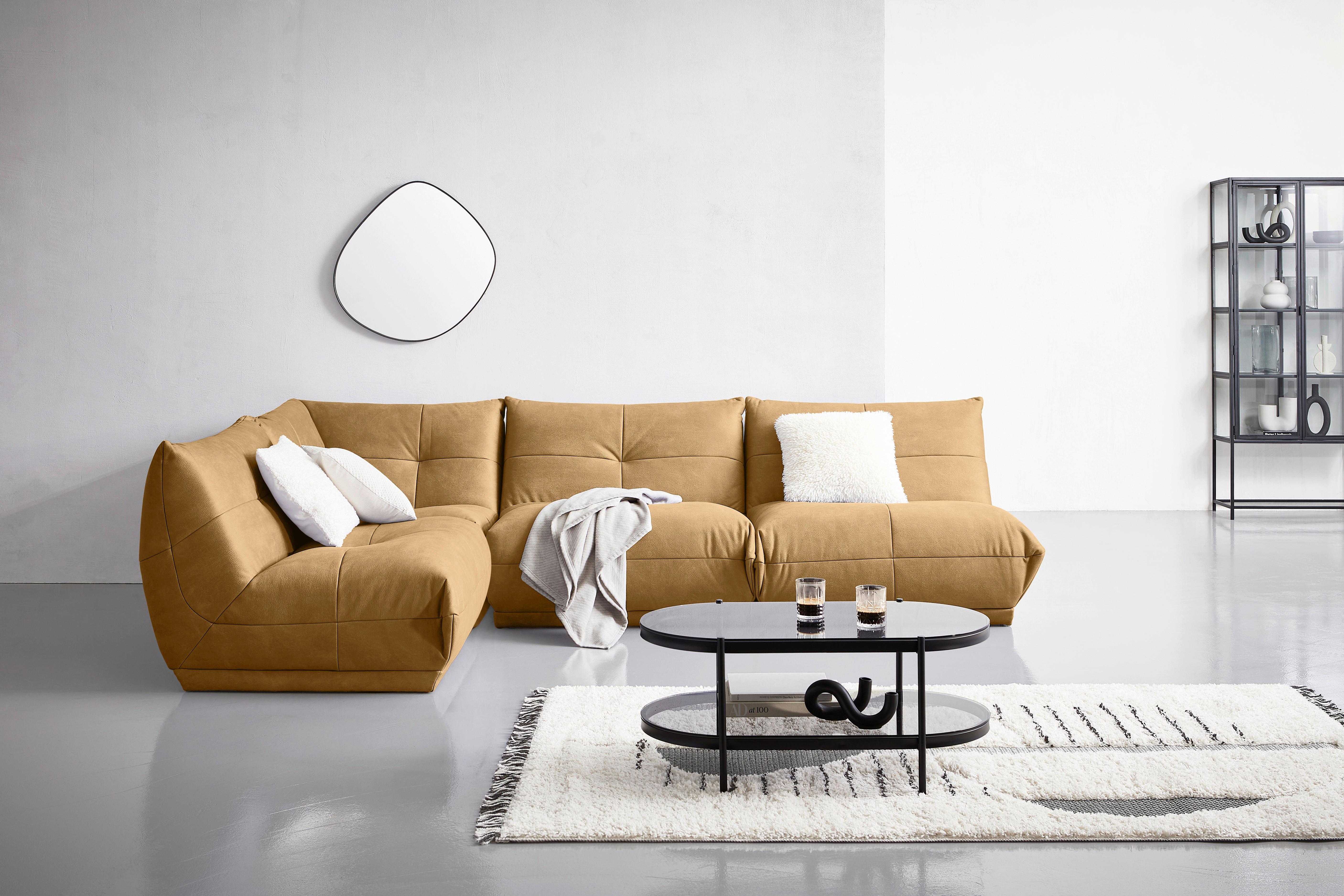 Ecksofa Giselle Hellbraun - Hellbraun, Trend, Textil (210/315cm) - Livetastic