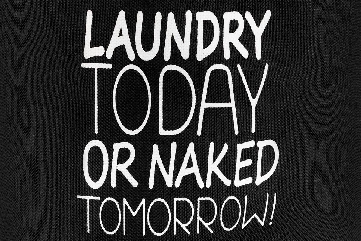 Wäschesammler Clemens - Schwarz, KONVENTIONELL, Textil (40/50cm) - Luca Bessoni