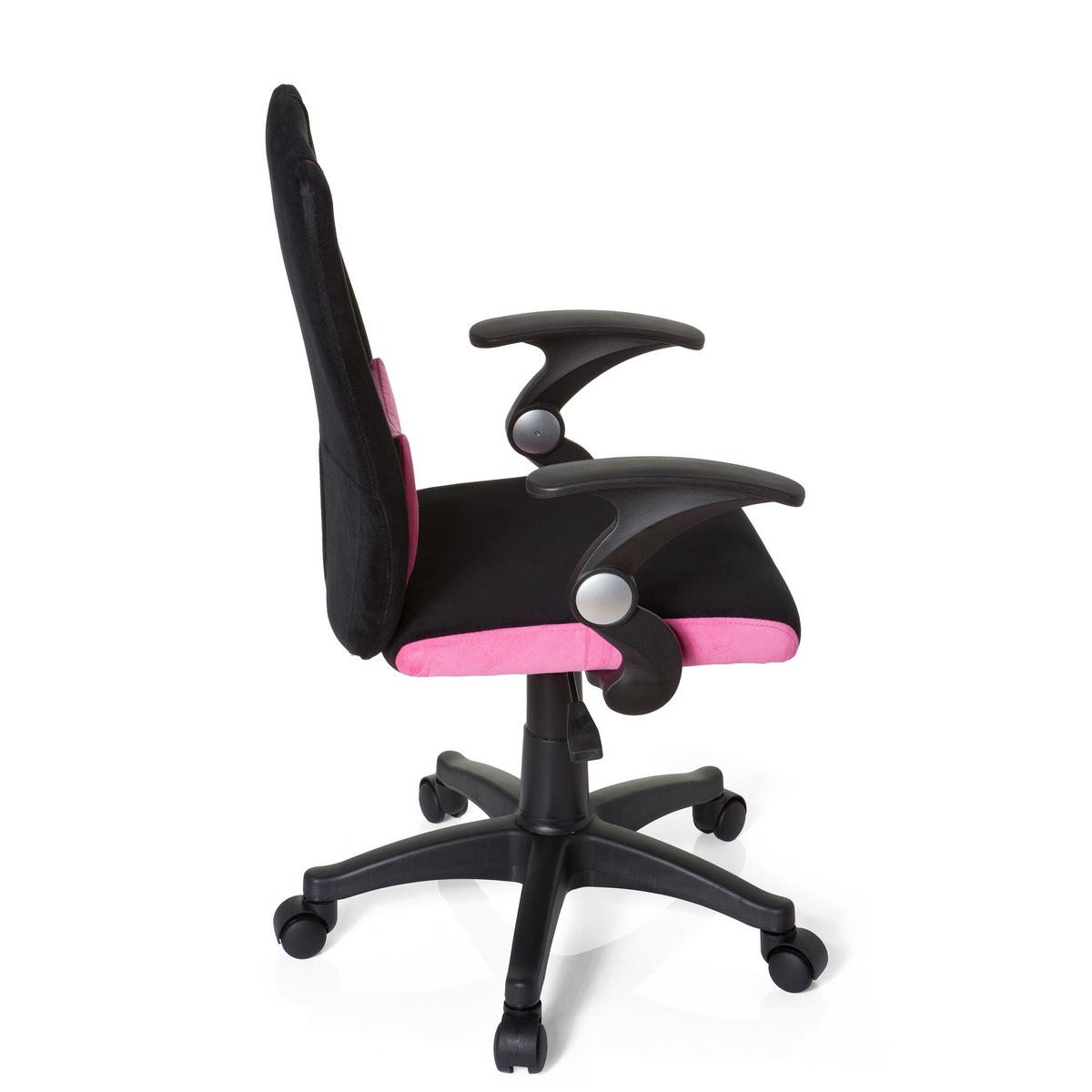 Jugenddrehstuhl Kiddy Pro Al Pink/Schwarz - Pink/Schwarz, Basics, Kunststoff (50/87-97/40cm) - MID.YOU