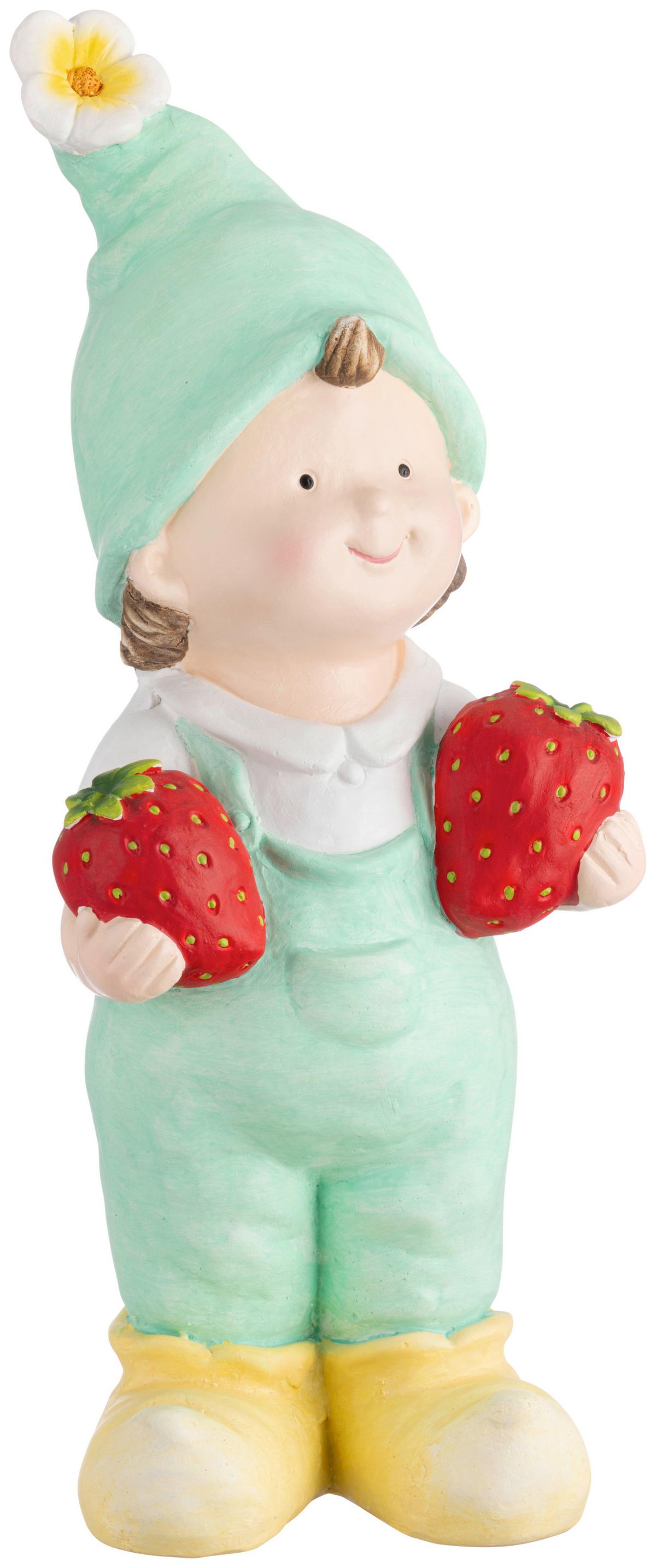 Dekofigur Kind Nicola - Gelb/Rot, KONVENTIONELL, Kunststoff (18,5/15/45,5cm) - Luca Bessoni