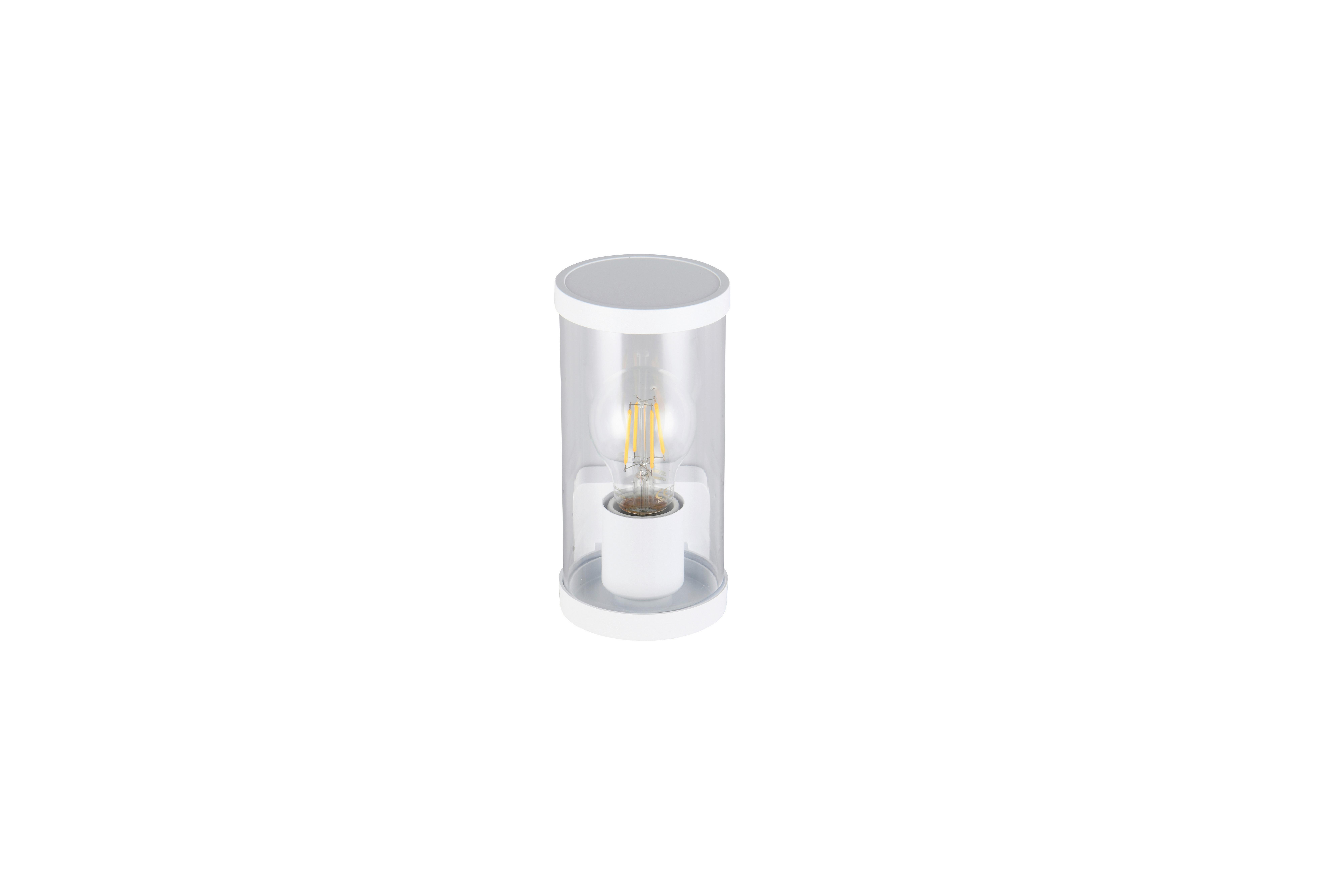 AUßENWANDLEUCHTE R21596131 - Transparent/Weiß, Design, Kunststoff/Metall (9.5/23cm)