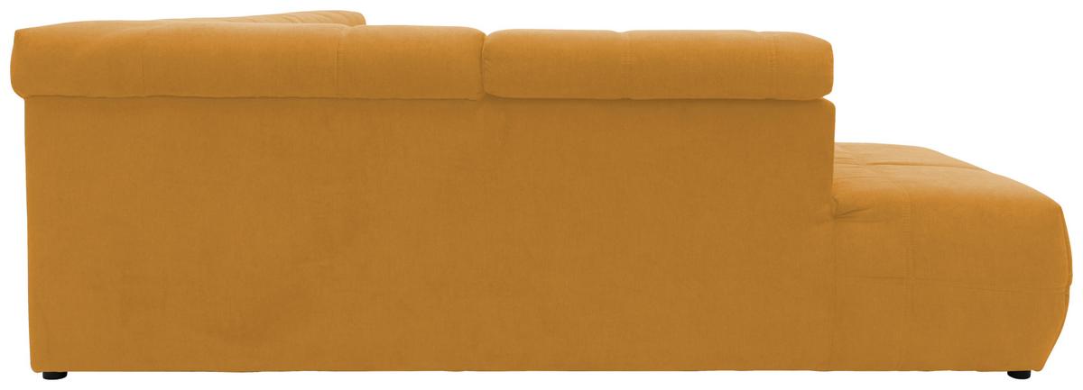 Wohnlandschaft Brandon Kopfteilverstellung Orange - Schwarz/Orange, Design, Textil (228/359/175cm) - MID.YOU