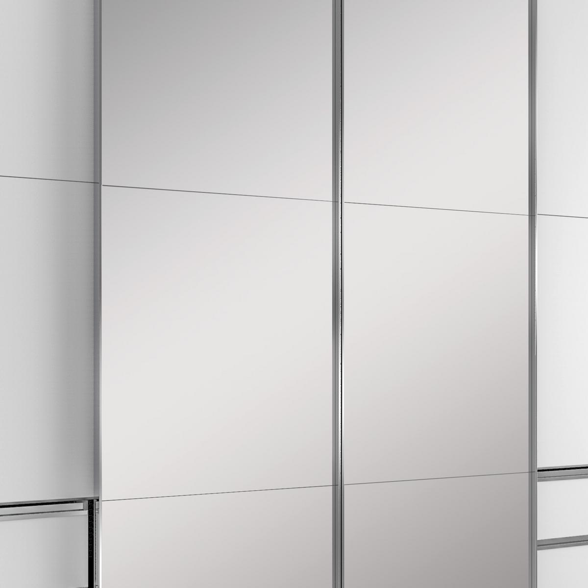 Schwebetürenschrank M. Spiegel + Laden 300cm Level 36a, Weiß - Weiß, MODERN, Glas/Holzwerkstoff (300/216/65cm) - MID.YOU