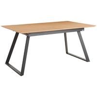 Esstisch ausziehbar Track 160-200x90 cm Natur/Schwarz - Schwarz/Naturfarben, MODERN, Holz/Holzwerkstoff (160-200/90/75cm) - Livetastic
