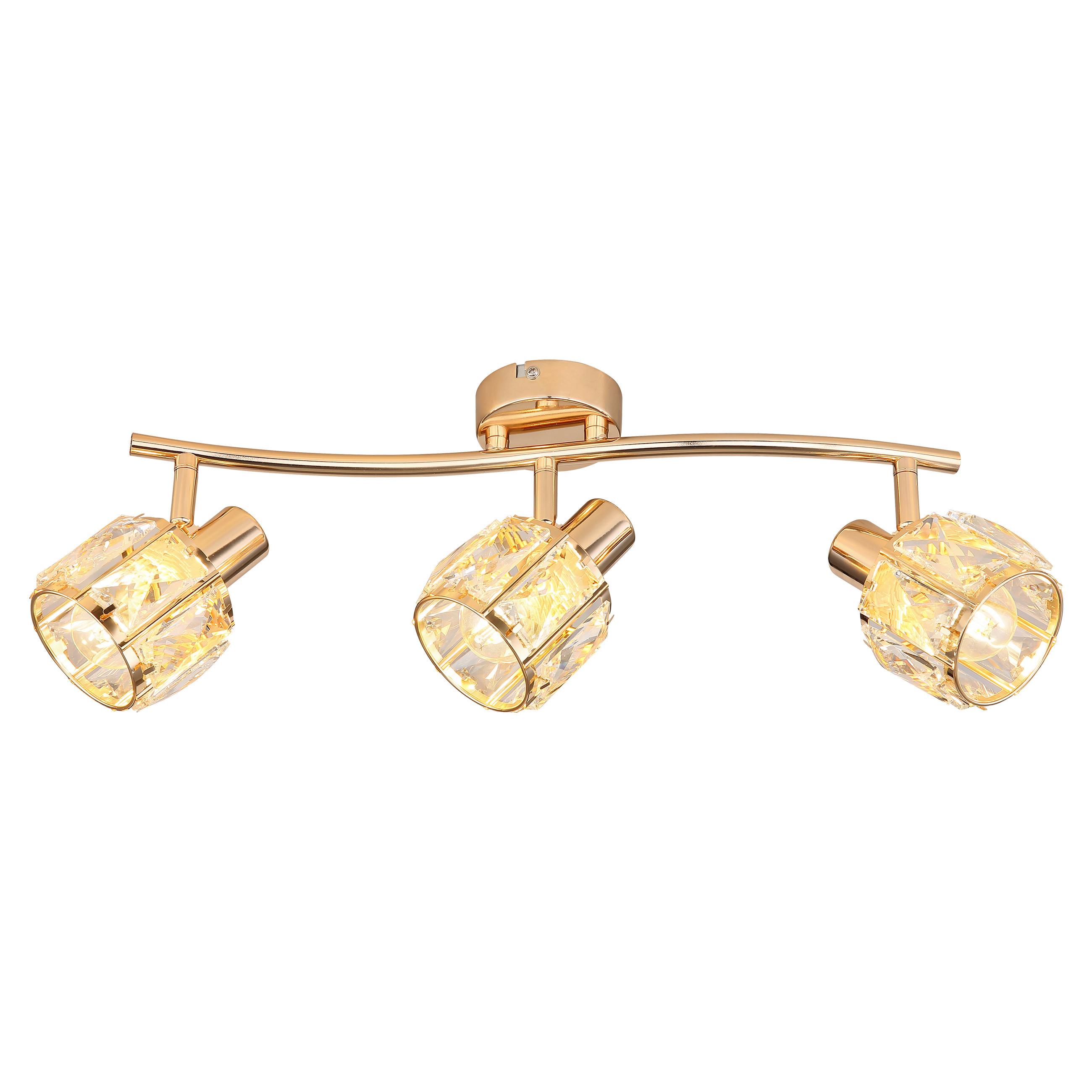 Strahler 93-23490 Dubai - Roségold, KONVENTIONELL, Glas/Metall (45/9/18cm)