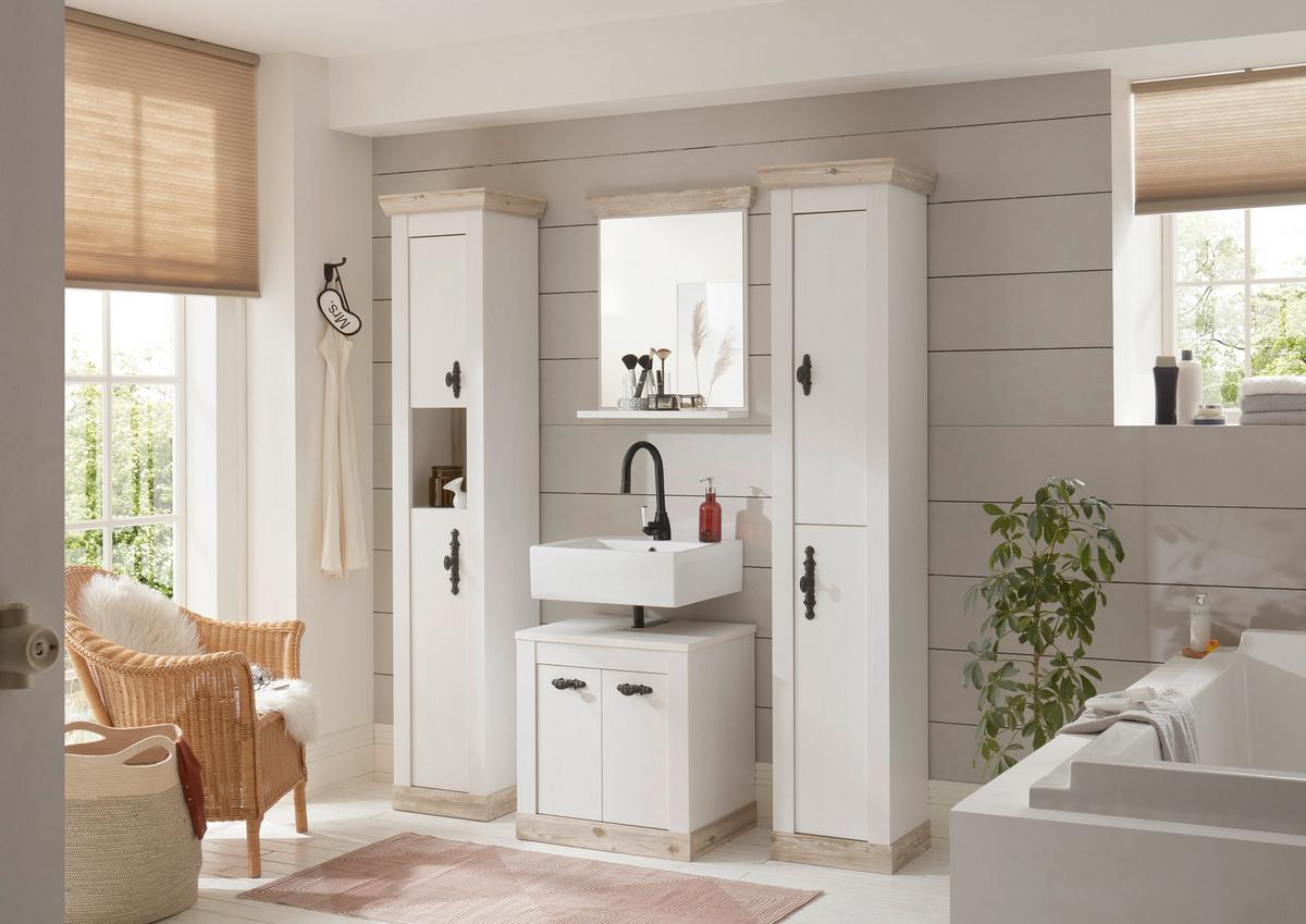 Waschbeckenunterschrank Florenz Pinienfarben B: 60cm - Pinienfarben, Design, Holzwerkstoff (60/63/46cm) - MID.YOU