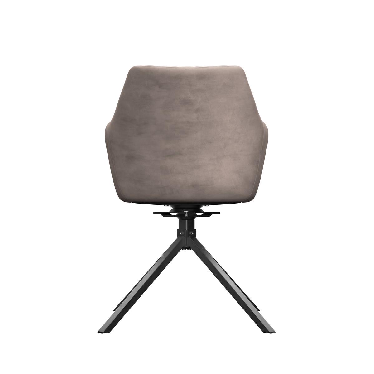 Stuhl Patti Beige, Sitzfl. 360° Drehbar - Beige/Schwarz, KONVENTIONELL, Textil/Metall (58/81/54cm)