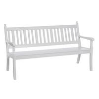 Gartenbank Kunststoff 877520 3-Sitzer - Weiß, MODERN, Kunststoff (160/88/69cm) - Gardenson