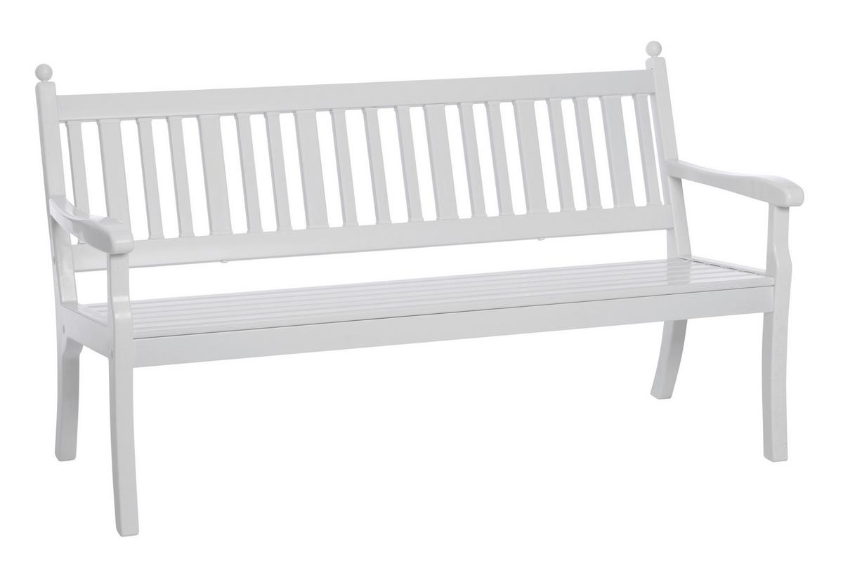 Gartenbank Kunststoff 877520 3-Sitzer - Weiß, MODERN, Kunststoff (160/88/69cm) - Gardenson
