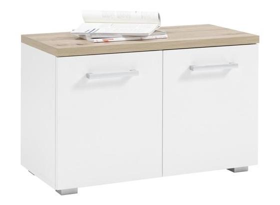 Garderobenbank Gomera B: 78 cm - Eichefarben/Silberfarben, KONVENTIONELL, Holzwerkstoff (78/50cm) Garderobenbank Gomera B: 78 cm - Eichefarben/Silberfarben, KONVENTIONELL, Holzwerkstoff (78/50cm)