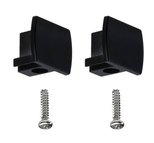 Schienensystem Urail Endkappe 96961 2--teilig. Schwarz - Schwarz, Design, Kunststoff (1,3/1,8/2,1cm) - Paulmann
