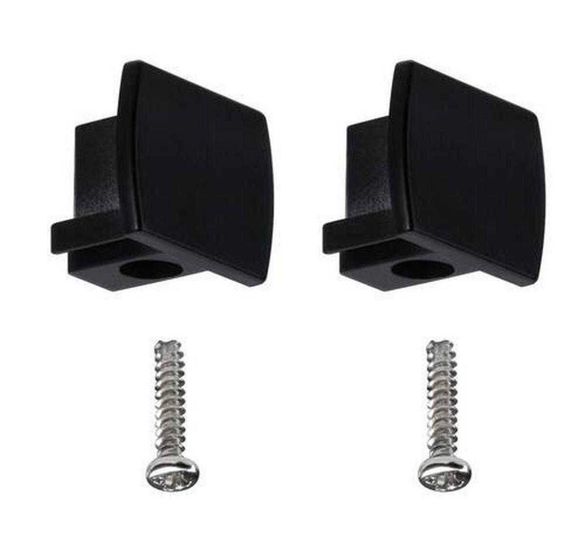 Schienensystem Urail Endkappe 96961 2--teilig. Schwarz - Schwarz, Design, Kunststoff (1,3/1,8/2,1cm) - Paulmann