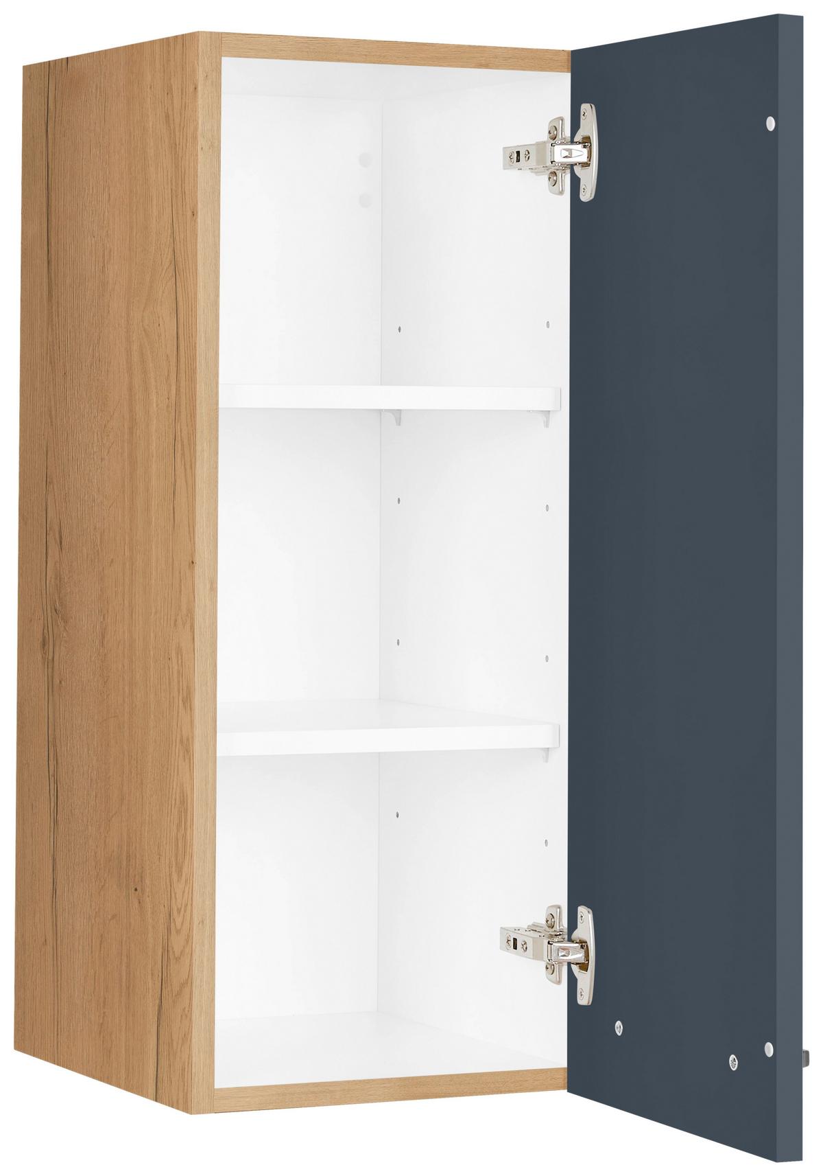 Küchenoberschrank Easytouch - Blau/Eichefarben, MODERN, Holzwerkstoff (30/72/35cm) - Nobilia