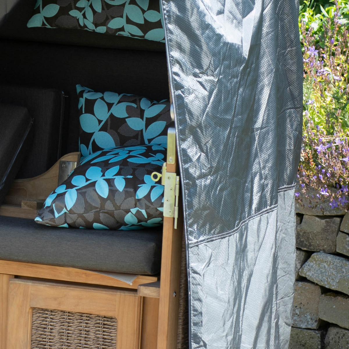 Schutzhülle für Strandkorb 135x165x95 cm Dunkelgrau - Dunkelgrau, Basics, Kunststoff (135/165/95cm) - Gardenson