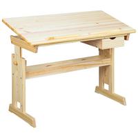 Jugendschreibtisch Massiv B 109cm H 63-96cm Julia Kiefer - Kieferfarben, Basics, Holz (109/55/63-96cm) - MID.YOU