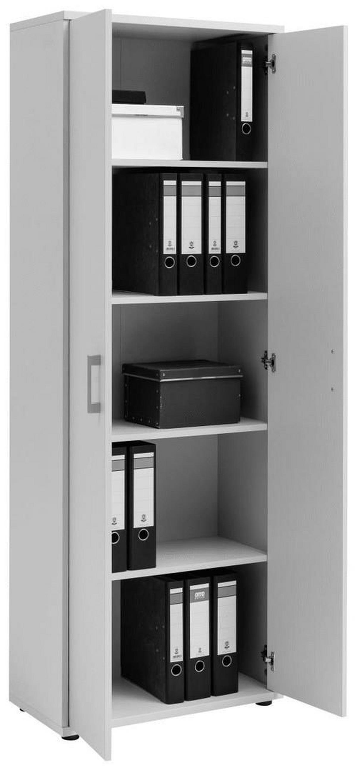 Aktenschrank Serie Weiß B: 65,1 cm - Weiß, Basics, Holzwerkstoff (65,1/182,4/34,5cm) - MID.YOU