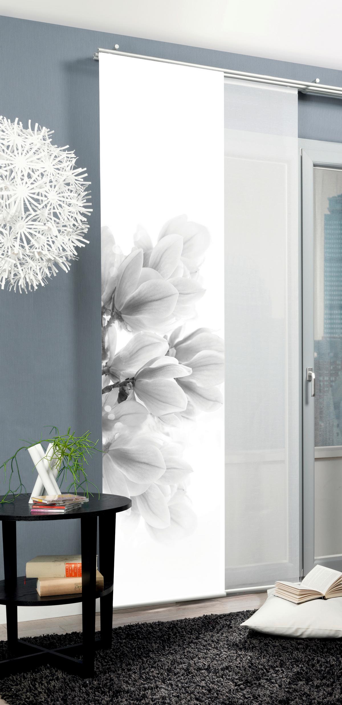 Flächenvorhang Kessi - Grau, Natur, Textil (60/245cm)