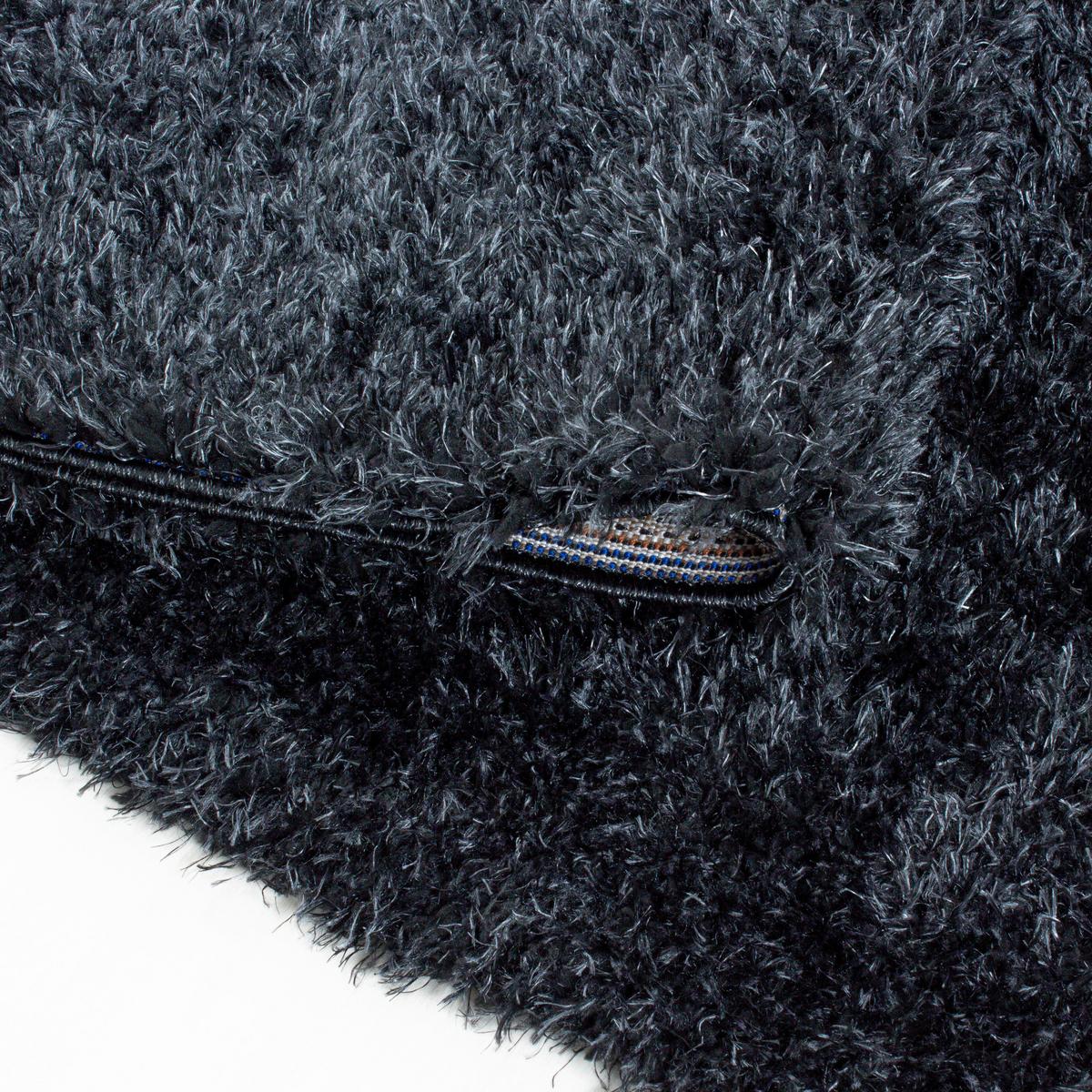 Hochflor Teppich Schwarz Brilliant 240x340 cm - Schwarz, Basics, Textil (240/340cm)
