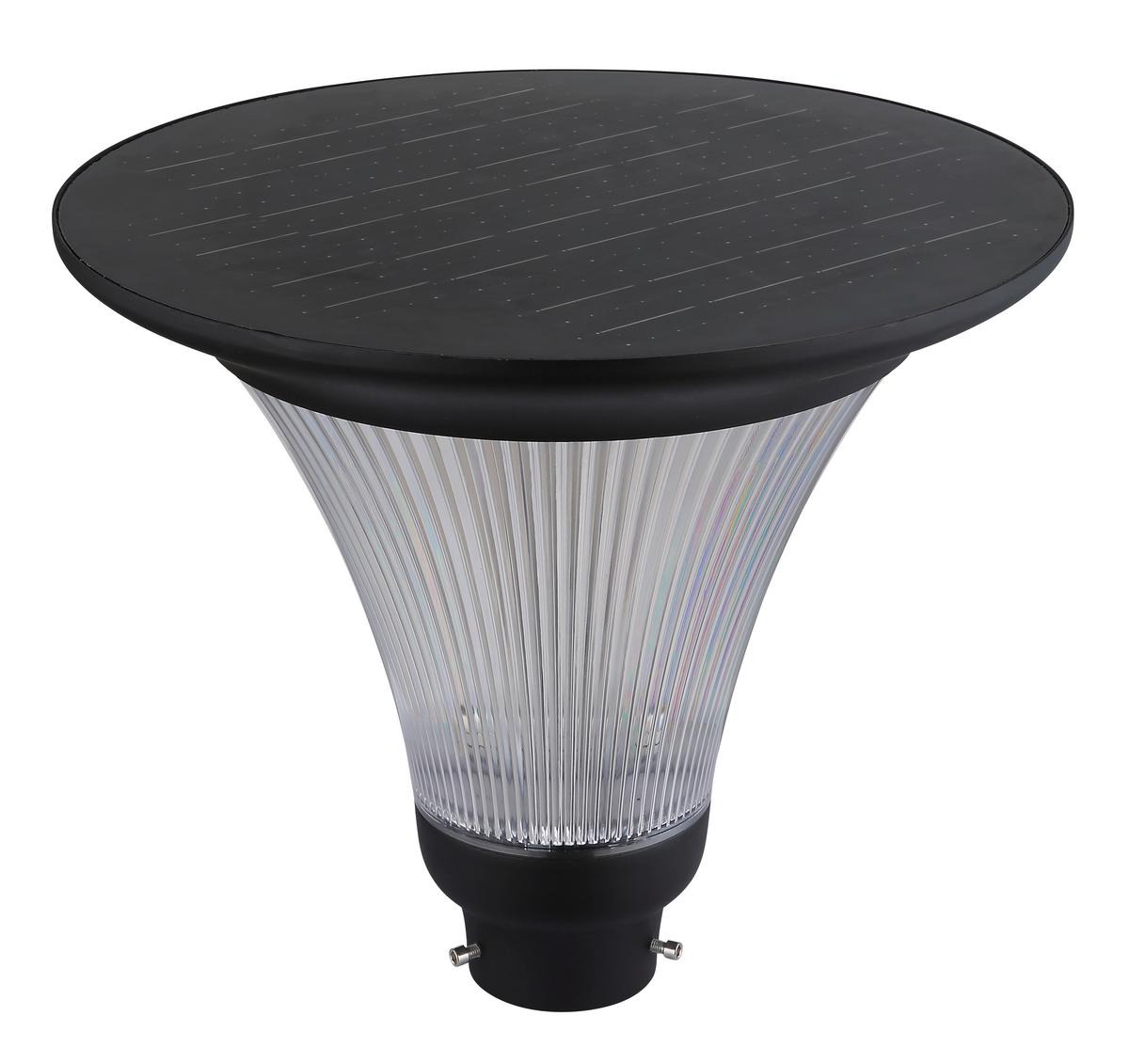 Solarleuchte 3000-6500k - Klar/Schwarz, Design, Glas/Kunststoff (42,5/336cm) - Globo