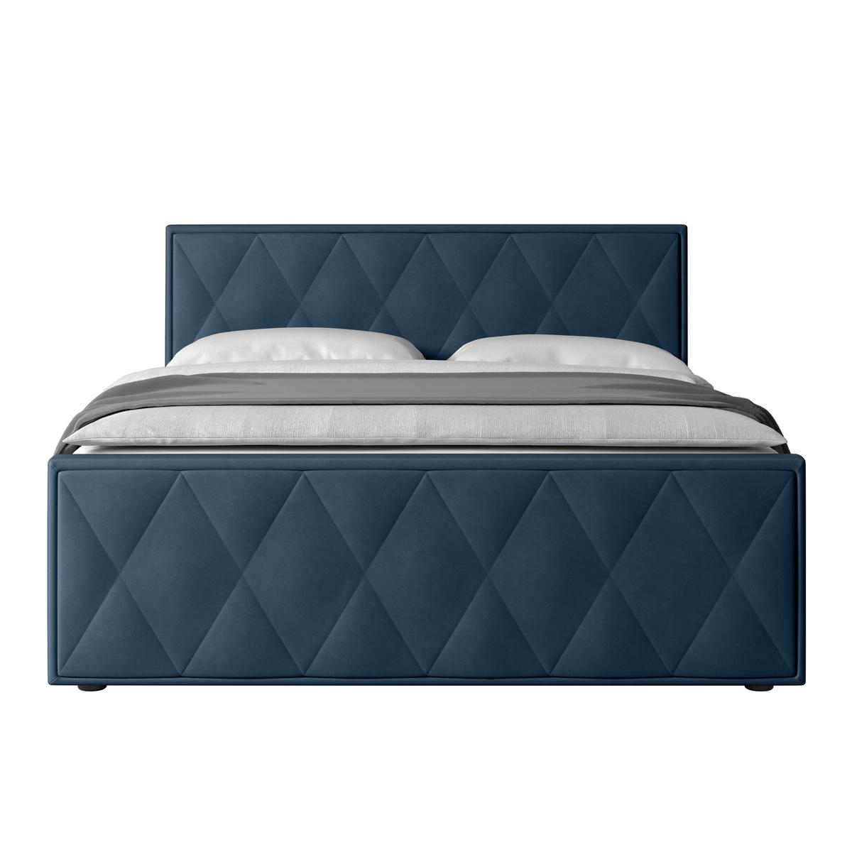 Boxspringbett Porto 180x200 cm Blau - Blau, MODERN, Holz/Kunststoff (180/200cm) - MID.YOU